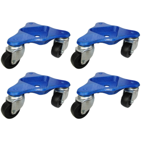 MAPP CASTER Set of 4 Heavy Duty Tri-Wheel Dollies with 2.5" Wheels, 2,400 Lbs Cap. 56402-1/2OH-4